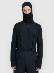 4F Bielizna termiczna z kapturem drapana (góra) męska - czarna M. Czarna bielizna termoaktywna męska 4f, m, bez wzorów, z polaru. Za 179.99 zł.
