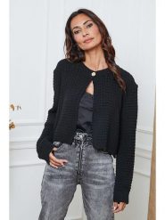 So Cachemire Kardigan "Fakis" w kolorze czarnym rozmiar: XL. Czarne kardigany damskie So Cachemire, xl, bez wzorów, z wełny. Za 143.56 zł.