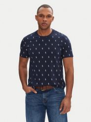 Polo Ralph Lauren T-Shirt 714899612006 Granatowy Regular Fit. Niebieskie koszulki polo męskie Polo Ralph Lauren, m, bez wzorów, z bawełny, bez ramiączek. Za 269.99 zł.