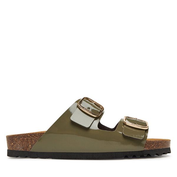 Klapki Scholl. Brązowe klapki damskie Scholl, bez wzorów, bez obcasa. Za 299.99 zł.