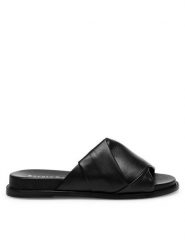 Sergio Bardi Klapki WI29-CHV-24L-192-SB Czarny. Czarne klapki damskie Sergio Bardi, bez wzorów, ze skóry, bez obcasa. Za 249.99 zł.