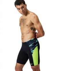 Kąpielówki męskie spodenki kąpielowe Speedo Endurance Max Splice. Czarne kąpielówki męskie Speedo, m, bez wzorów, do pływania. Za 189.99 zł.