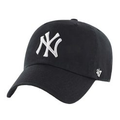 Czapka z daszkiem 47 Brand MLB New York Yankees CLEAN UP. Czarne czapki męskie 47 Brand, bez wzorów. Za 153.61 zł.
