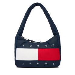 Torebka Tommy Jeans. Niebieskie torebki klasyczne damskie Tommy Jeans, bez wzorów, z jeansu, bez dodatków. Za 409.99 zł.