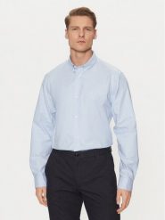 Calvin Klein Koszula K10K113614 Niebieski Regular Fit. Niebieskie koszule męskie CALVIN KLEIN, m, bez wzorów, z bawełny, bez kołnierzyka, bez ramiączek. Za 219.99 zł.