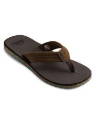 Sandały dla Mężczyzn CARVER SUEDE RECYCLED. Brązowe sandały męskie Quiksilver, z gumy, bez zapięcia. Za 155.20 zł.