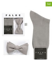 Falke 2-częściowy zestaw w kolorze szarym: skarpety i muszka rozmiar: 41/42. Szare krawaty i muchy męskie Falke, bez wzorów. Za 239.99 zł.