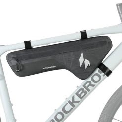 Torba rowerowa na dolną rurę wodoodporna. Czarne torebki klasyczne damskie ROCKBROS, bez wzorów, z materiału, bez dodatków. Za 147.99 zł.
