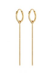 Elli Damskie kolczyki kreole wiszące z łańcuszkiem zawieszka Minimal Trend srebro 925 Sterling Silver Kolczyki 1 ct. Szare kolczyki damskie Elli, srebrne. Za 211.64 zł.