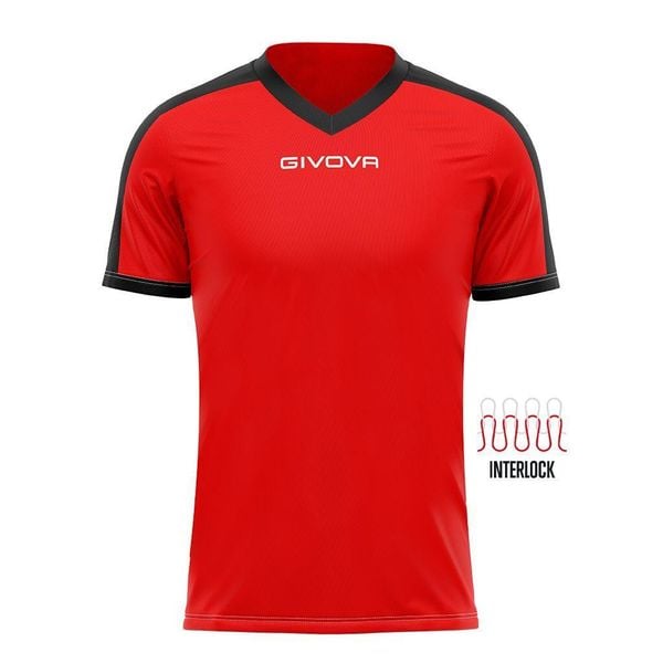 T-shirt Sportowy Givova Revolution Czerwono-Czarny 3XL dla Mężczyzn. Czarne t-shirty męskie Givova, m, bez wzorów, z poliesteru, bez kołnierzyka. Za 53.59 zł.