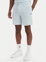 BOSS Szorty sportowe Waffle 50535884 Niebieski jasny Regular Fit. Niebieskie szorty męskie Boss, bez wzorów, z bawełny, sportowe. Za 229.99 zł.