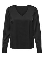 ONLY Bluzka Mika 15361191 Czarny Regular Fit. Czarne bluzki damskie Only, s, bez wzorów, z syntetyku, bez ramiączek. Za 149.99 zł.