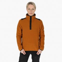 Bluza polarowa do wędrówek damska Swedemount Nordkap Pile Halfneck. Brązowe bluzy bez kaptura damskie SWEDEMOUNT, z polaru. Za 399.99 zł.