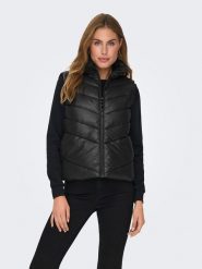 JDY Kamizelka pikowana w kolorze czarnym rozmiar: M. Czarne kamizelki damskie JDY, m. Za 69.75 zł.