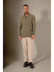 Perfect Cashmere Kaszmirowy kardigan "Cody" w kolorze khaki rozmiar: L. Brązowe kardigany męskie Perfect Cashmere, l, bez wzorów, z kaszmiru, bez kołnierzyka. Za 434.99 zł.