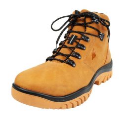 Męskie Skórzane Buty Turystyczne OBMH258. Brązowe buty trekkingowe męskie 4f, bez zapięcia, trekkingowe. Za 593.99 zł.