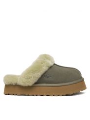 Ugg Kapcie W Disquette 1122550 Zielony. Zielone kapcie damskie Ugg, ze skóry. Za 549.99 zł.