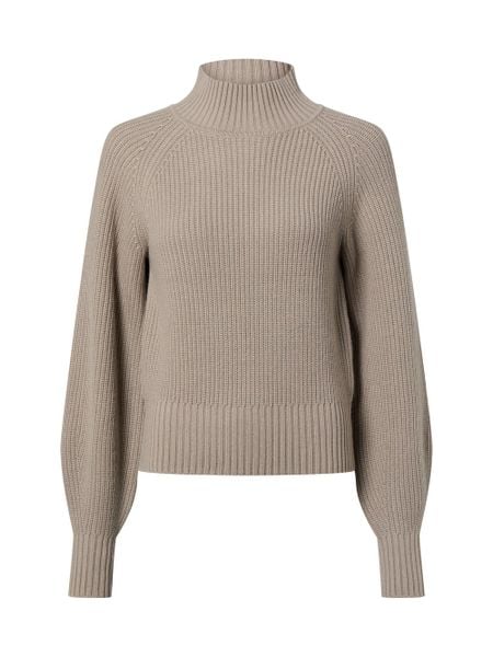 HUGO sweter z dzianiny z wełną i kaszmirem - Sorellasio Kobiety szary|brązowy, XL. Brązowe swetry klasyczne damskie Hugo, xl, z dzianiny, bez kołnierzyka. Za 549.95 zł.