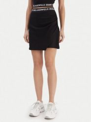 Karl Lagerfeld Jeans Spódnica mini B1W12022 Czarny Regular Fit. Czarne spódniczki damskie Karl Lagerfeld Jeans, xl, bez wzorów, z jeansu, mini. Za 389.99 zł.