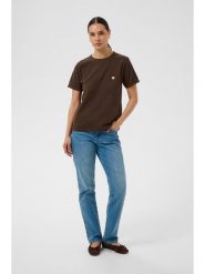 Kaffe Koszulka w kolorze brązowym rozmiar: M. Brązowe t-shirty damskie Kaffe, m, bez wzorów, z bawełny, bez kołnierzyka. Za 91.95 zł.