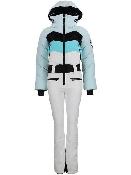 Peak Mountain Kombinezon narciarski "Antiero" w kolorze błękitno-białym rozmiar: M. Białe kombinezony damskie Peak Mountain, m, bez wzorów, z tkaniny, sportowe, bez kołnierzyka, bez ramiączek. Za 752.99 zł.