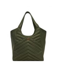 PINKO Torebka Tote Bag Puzzle 104536 A1EU Z99Q Zielony. Zielone torebki klasyczne damskie Pinko, bez wzorów, z materiału, bez dodatków. Za 819.99 zł.
