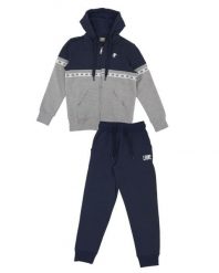 Bluza wygodna z kaptur na co dzień na siłownię. Niebieskie bluzy z kapturem męskie LEONE 1947 APPAREL, z dresówki. Za 84.16 zł.