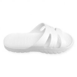 Beco Klapki Unisex Białe - EVA. Białe klapki damskie 47 Brand, bez wzorów, z materiału, bez obcasa. Za 198.99 zł.