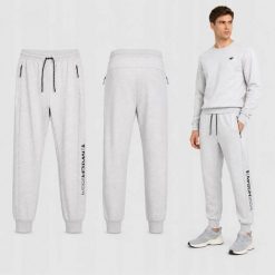 SPODNIE MĘSKIE DRESOWE 4F JOGGERY SPORTOWE SZARE. Szare spodnie sportowe męskie 4f, z bawełny. Za 159.99 zł.