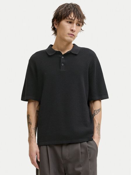 Jack & Jones Sweter George 12268281 Czarny Relaxed Fit. Czarne swetry męskie Jack & Jones, m, bez wzorów, z bawełny, bez kołnierzyka. Za 88.99 zł.