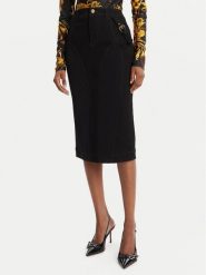 Versace Jeans Couture Spódnica jeansowa 79HAE84M DT037 Czarny Slim Fit. Czarne spódniczki damskie Versace Jeans Couture, m, bez wzorów, z bawełny. Za 1,169.00 zł.