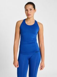 Damski tank top Hummel TIF. Niebieskie topy sportowe damskie HUMMEL, l, bez wzorów, z poliesteru, bez ramiączek. Za 164.00 zł.