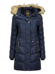 Maison Montaigne Parka "Badomai" w kolorze granatowym rozmiar: XL. Niebieskie parki damskie Maison Montaigne, xl, z aplikacjami, ze skóry. Za 229.46 zł.