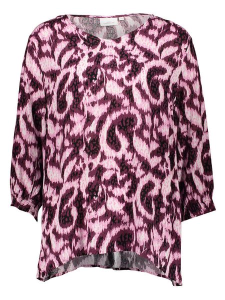 ONLY Bluzka w kolorze bordowo-jasnoróżowym rozmiar: 42. Czerwone bluzki damskie Only, bez wzorów, z wiskozy, bez kołnierzyka, bez ramiączek. Za 104.39 zł.