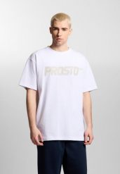 Koszulka sportowa męska Prosto Big log t-shirt z krótkim rękawem. Białe t-shirty męskie Prosto., m, z bawełny, bez ramiączek. Za 144.99 zł.