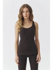 TATUUM Top w kolorze ciemnobrązowym rozmiar: L. Brązowe topy damskie Tatuum, l, bez wzorów, bez kołnierzyka. Za 97.95 zł.