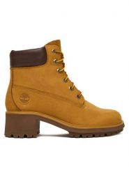 Timberland Botki Kinsley 6 In Wp TB1A25BS2311 Żółty. Żółte botki damskie Timberland, z nubiku, bez obcasa, na słupku, bez zapięcia. Za 719.99 zł.