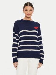 Kontatto Sweter 3M0169 Granatowy Regular Fit. Niebieskie swetry klasyczne damskie Kontatto, m, z syntetyku, bez kołnierzyka. Za 259.99 zł.