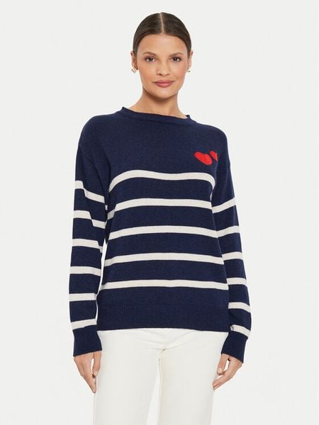 Kontatto Sweter 3M0169 Granatowy Regular Fit. Niebieskie swetry klasyczne damskie Kontatto, m, z syntetyku, bez kołnierzyka. Za 359.99 zł.