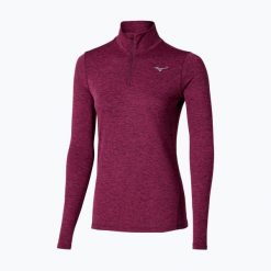 Bluza do biegania damska Mizuno Core Impulse Half Zip Tee. Fioletowe bluzy bez kaptura damskie Mizuno, s, z materiału. Za 109.99 zł.