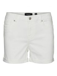 Vero Moda Szorty dżinsowe "Luna" w kolorze białym rozmiar: XS. Białe szorty damskie Vero Moda, bez wzorów, z bawełny, klasyczne. Za 32.90 zł.