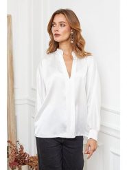 Joséfine Bluzka "Patrick" w kolorze białym rozmiar: M. Białe bluzki damskie Joséfine, m, bez wzorów, bez kołnierzyka, bez ramiączek. Za 126.75 zł.