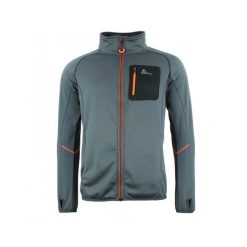 Kurtka polarshell Peak Mountain. Szare kurtki męskie Peak Mountain, bez wzorów, sportowe, bez kaptura. W wyprzedaży za 181.50 zł.