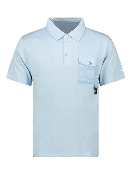 Geographical Norway Koszulka polo "Kelmon" w kolorze błękitnym rozmiar: L. Niebieskie koszulki polo męskie Geographical Norway, l, bez wzorów, z bawełny, bez ramiączek. Za 104.95 zł.