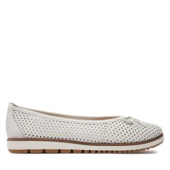 Baleriny Tamaris. Białe baleriny damskie Tamaris, bez wzorów, bez obcasa. Za 339.99 zł.