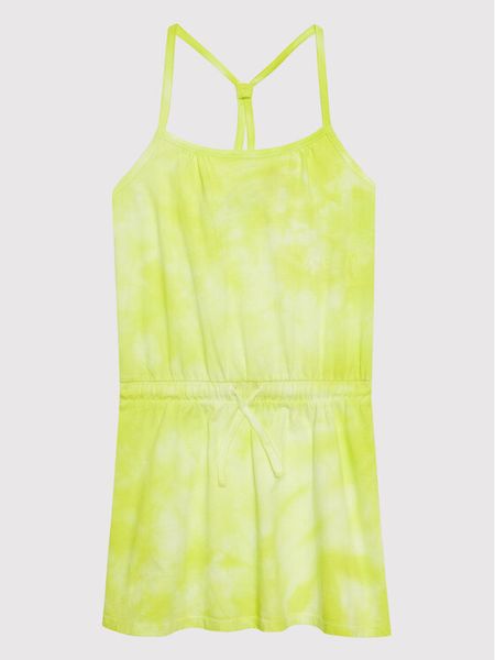 United Colors Of Benetton Sukienka letnia 3085CV004 Żółty Regular Fit. Żółte sukienki dziewczęce United Colors Of Benetton, na lato, bez wzorów, z bawełny, bez ramiączek. Za 119.99 zł.