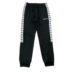 Second life - Spodnie dresowe męskie Originals Pasek Trefoil - Jak nowy. Czarne paski męskie Adidas, bez wzorów, z dresówki, sportowe. Za 186.06 zł.