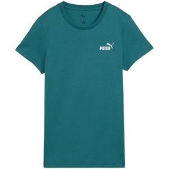 Koszulka damska Puma ESS Small No.1 Logo Tee. Zielone t-shirty damskie Puma, m, bez wzorów, z bawełny, bez kołnierzyka. Za 70.99 zł.