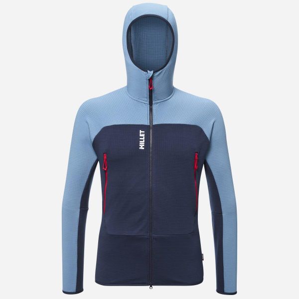 Bluza turystyczna męska Millet Fusion Grid Hoodie active fit POLARTEC Powergrid. Czerwone bluzy z kapturem męskie Millet, m, z dzianiny. Za 519.00 zł.
