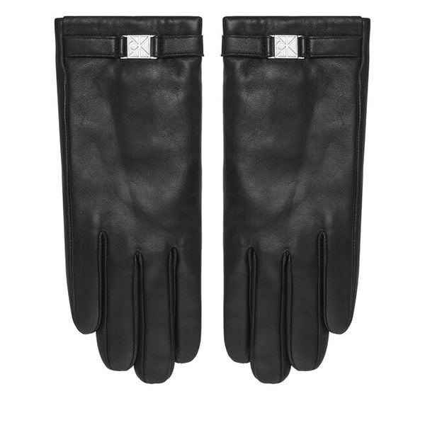 Rękawiczki Damskie Calvin Klein. Czarne rękawiczki damskie CALVIN KLEIN, bez wzorów. Za 389.99 zł.